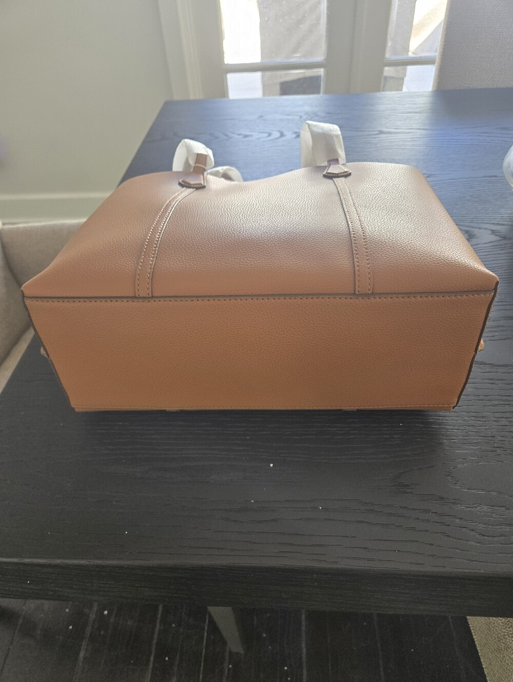 Tory Burch Cognac Pebbled Leather Tote - Picture 3 of 3